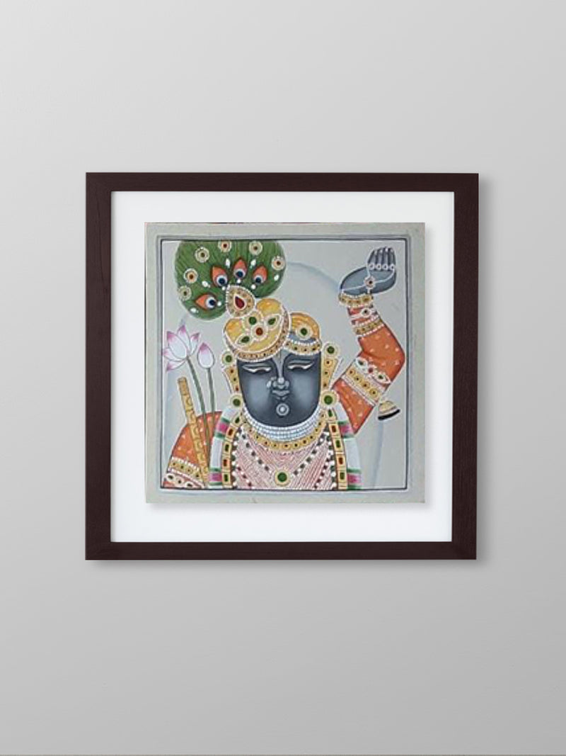 Symphony of Divinity: Shrinathji stunning artwork by Shehzaad Ali Sherani for sale