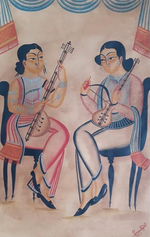 Buy Symphony of Learning:Kalighat painting by  Hasir Chitrakar