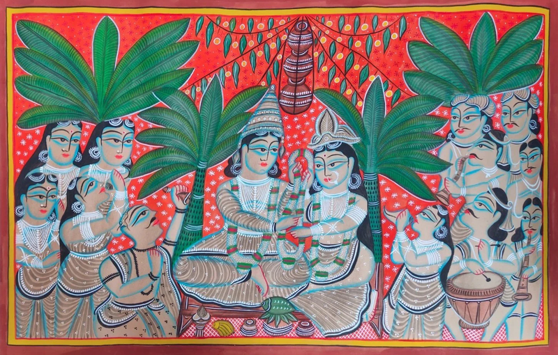 buy Symphony of Marriage:Bengal Pattachitra painting