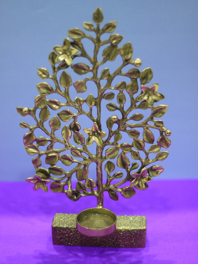 Buy T light holder in Brass work by Chanchal Chakraborty