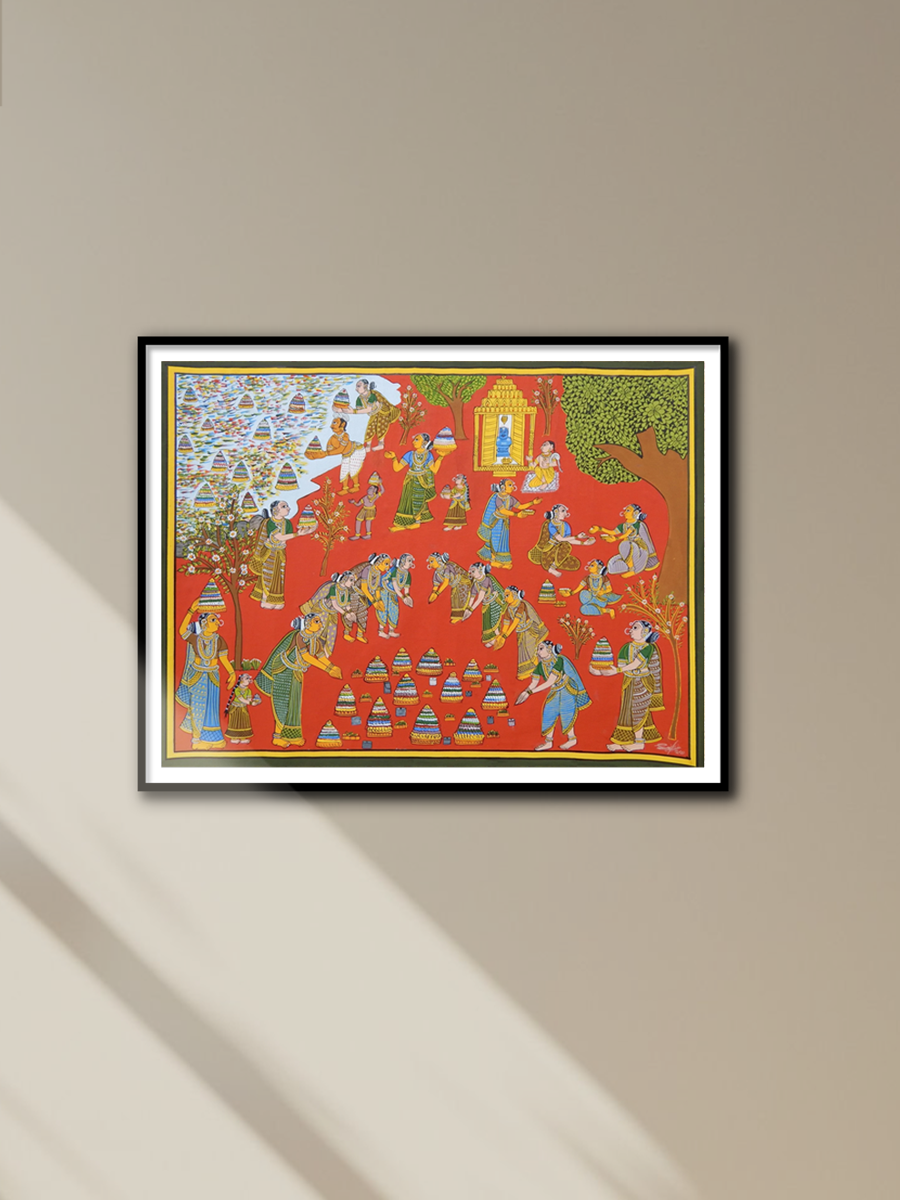 SHOP TELANGANA BATHUKAMMA FESTIVAL: CHERIYAL SCROLL PAINTING