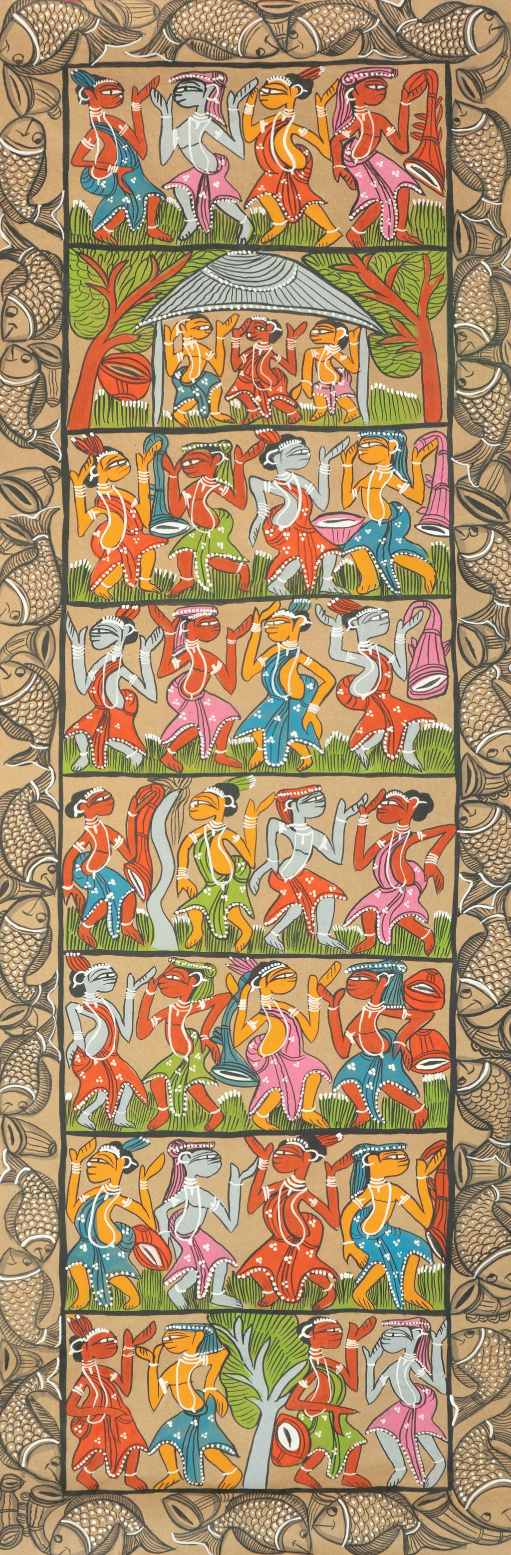 Buy The Soulful Celebration: Santhal Tribal Pattachitra by Manoranjan Chitrakar