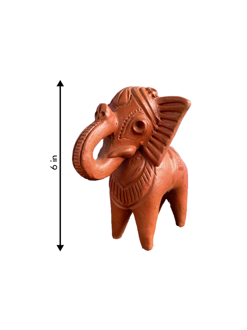Buy Elephant Craft in Terracotta by Ranjan Das