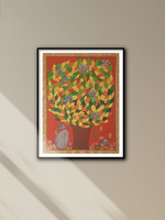 Shop TREE OF LIFE: CHERIYAL SCROLL PAINTING by Sai Kiran