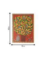 TREE OF LIFE: CHERIYAL SCROLL PAINTING by Sai Kiran