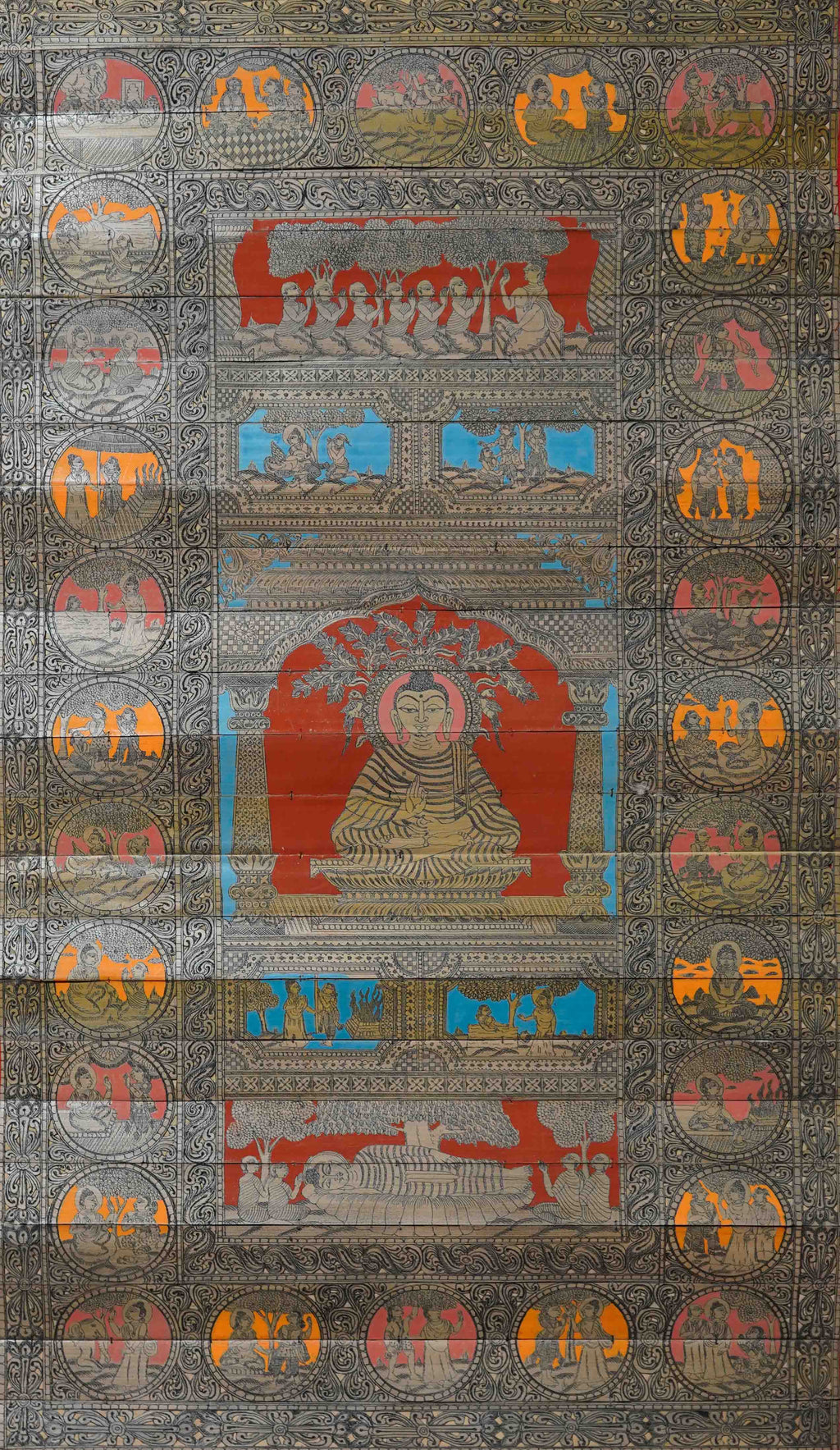 Purchase Talapatra Serenity: Stories of Buddha Talapatra Painting by Apindra Swain 