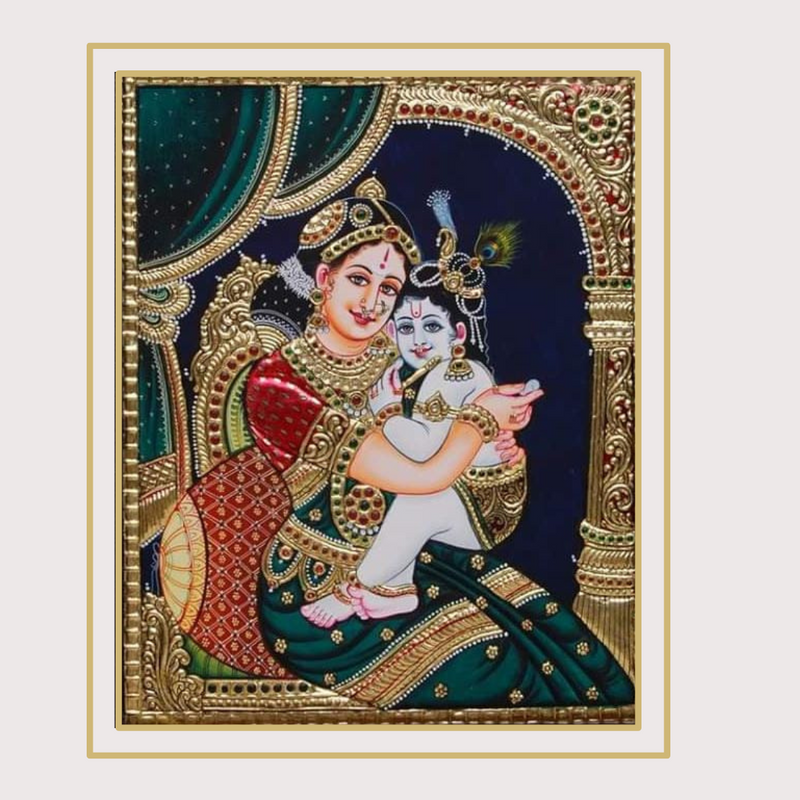 Tanjore Krishna & Yashodha Workshop - 22k Gold