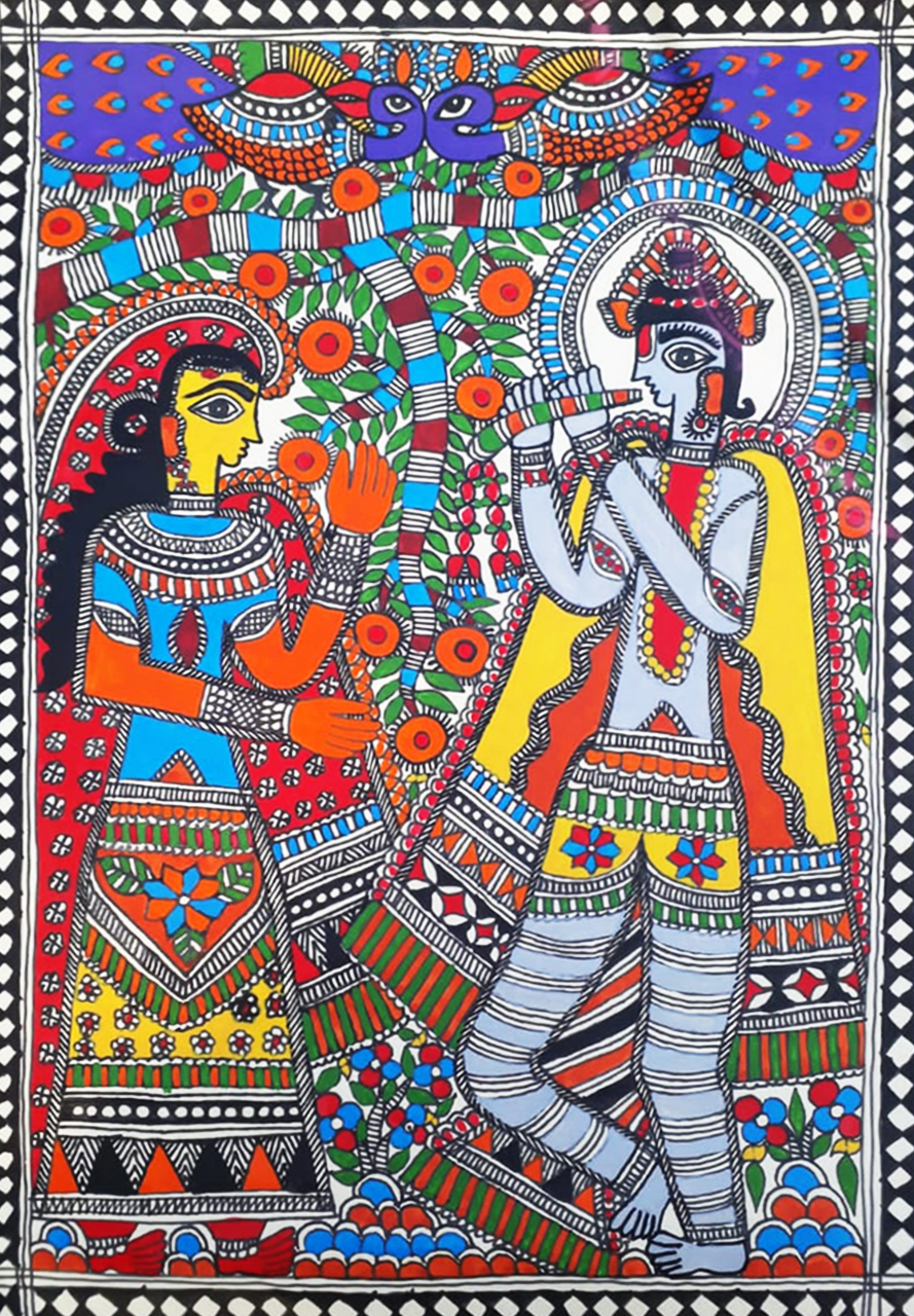 Buy The Celestial Couple in Madhubani 