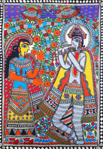 Buy The Celestial Couple in Madhubani 