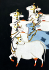 Buy The Divine Gopashtami Pichwai Painting by Dinesh Soni