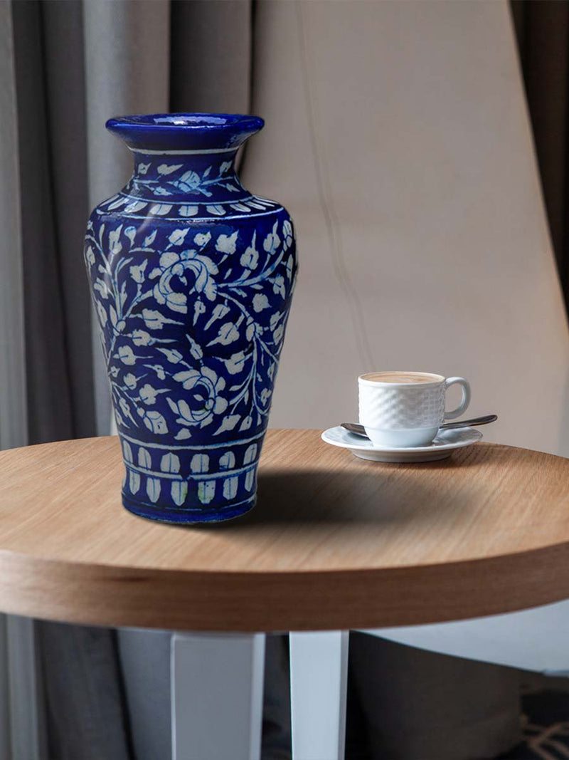 The Eternal Twirl of Light and Dark Blue Pottery By Gopal Saini for sale