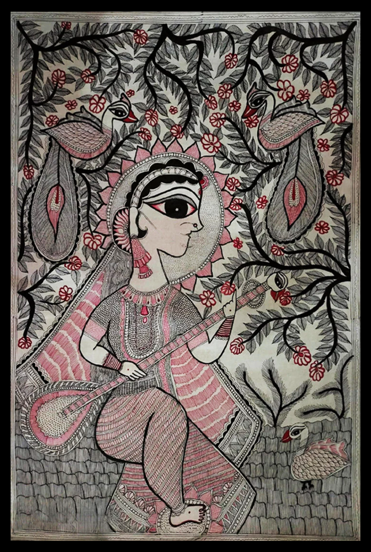 The Ethereal Muse: Vibhuti Nath Saraswati in Madhubani