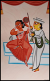 The Memsahib's Presence: A Kalighat Portrait by Uttam Chitrakar