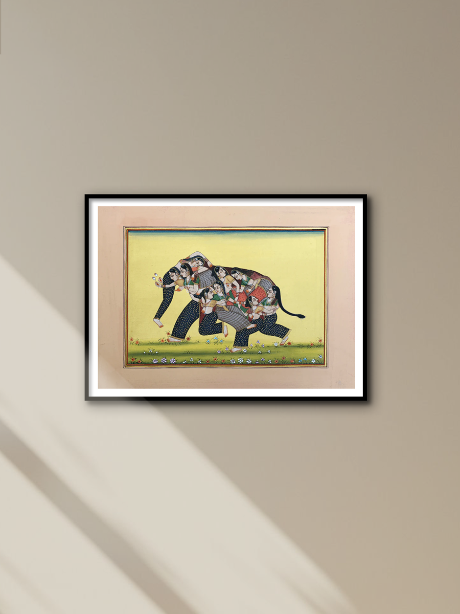 Shop The Nari-Kunjar in Elephant in Miniature Painting by Mohan Prajapati