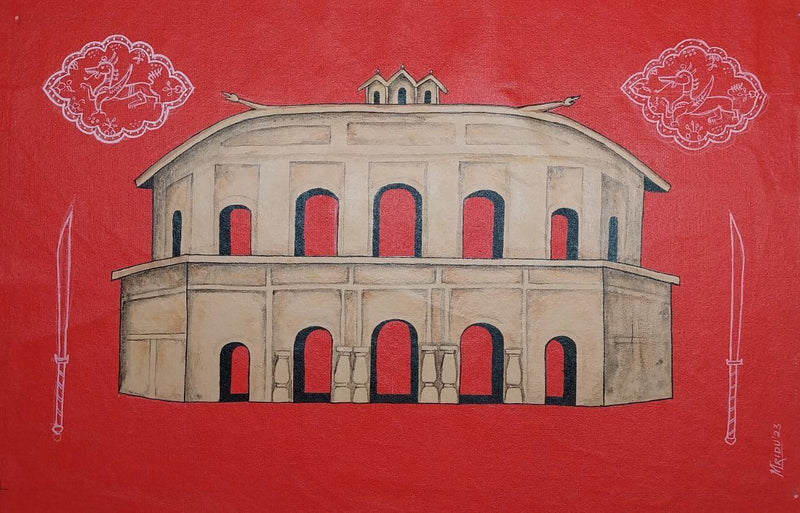 Buy The Rang Ghar in Assamese Painting by Mridu Moucham Bora