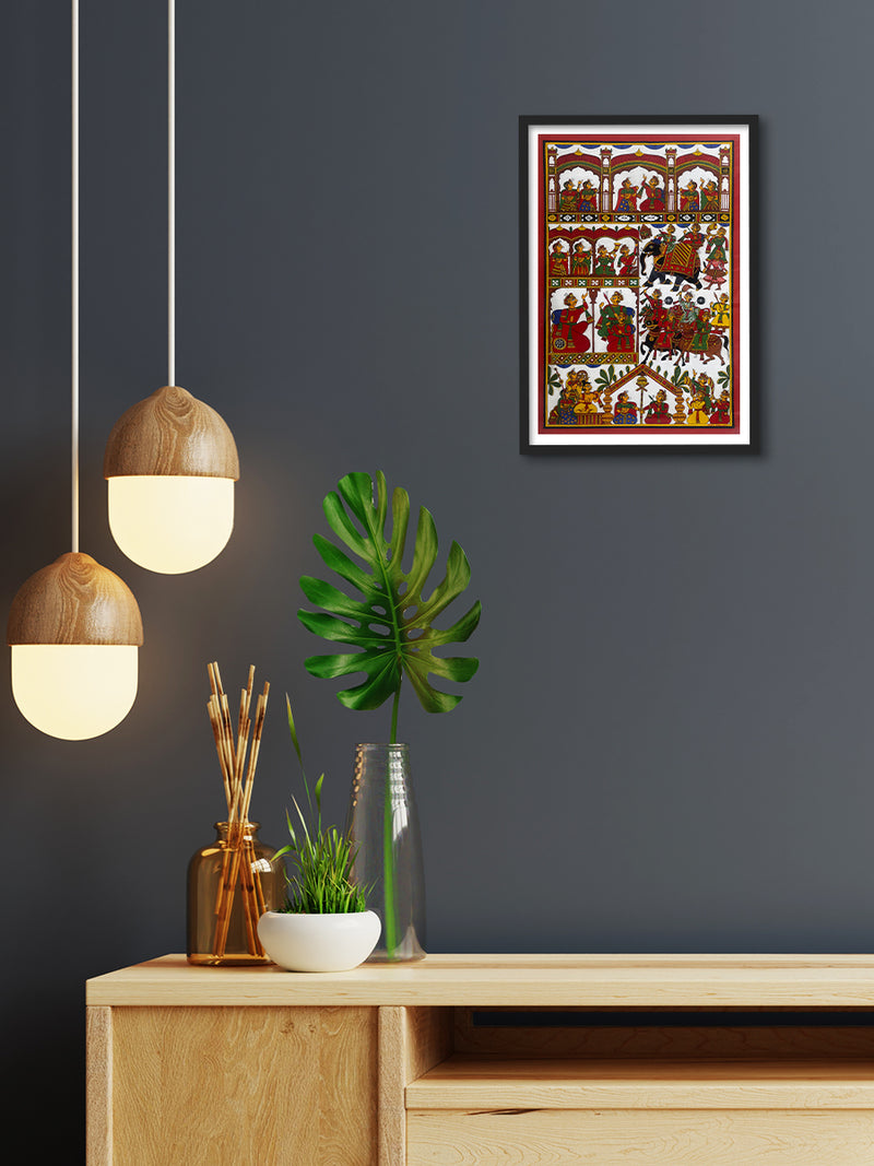 Shop The Sacred Union: Celebration of Pabuji's Kalyan Phad Painting by Kalyan Joshi