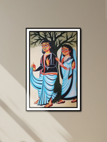 The Symphony of Serenity: A Kalighat Painting by Uttam Chitrakar