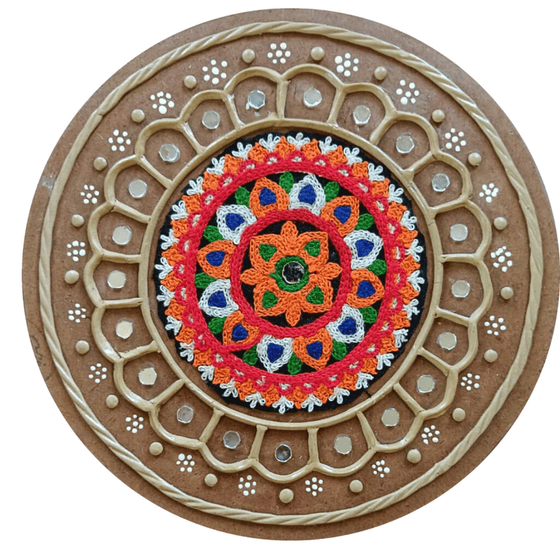 Buy Threaded Blossoms in Lippan/ Mudwork by Hafiz Mutva