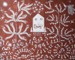 Tiger God: Warli painting by Anil Wangad