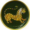 Tiger in Blue Pottery Plates by Shilp Guru Gopal Saini