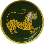 Tiger in Blue Pottery Plates by Shilp Guru Gopal Saini