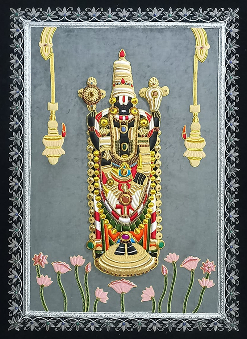 Buy Tirupati Balaji in Kundan Zardosi by Mohd. Bilal