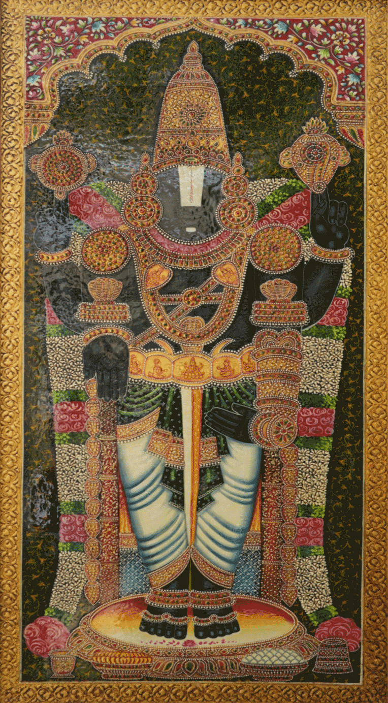 Buy Tirupati Balaji in Usta Miniature by Pankaj Kumar