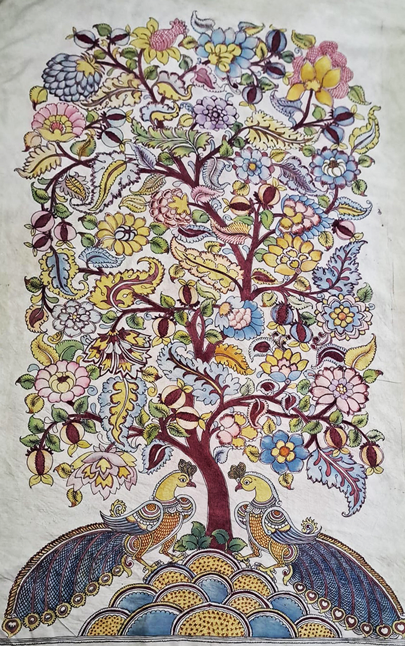 Buy Tree of Life: Kalamkari painting by Sudheer