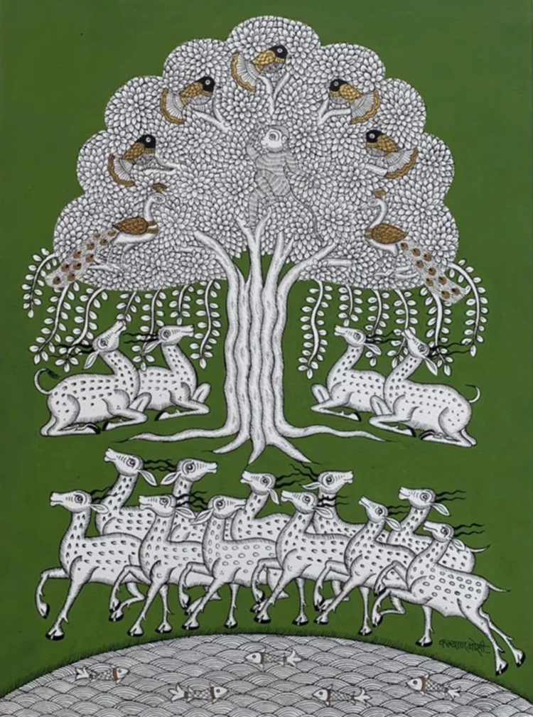 Buy Tree of Life, Phad Painting by Kalyan Joshi