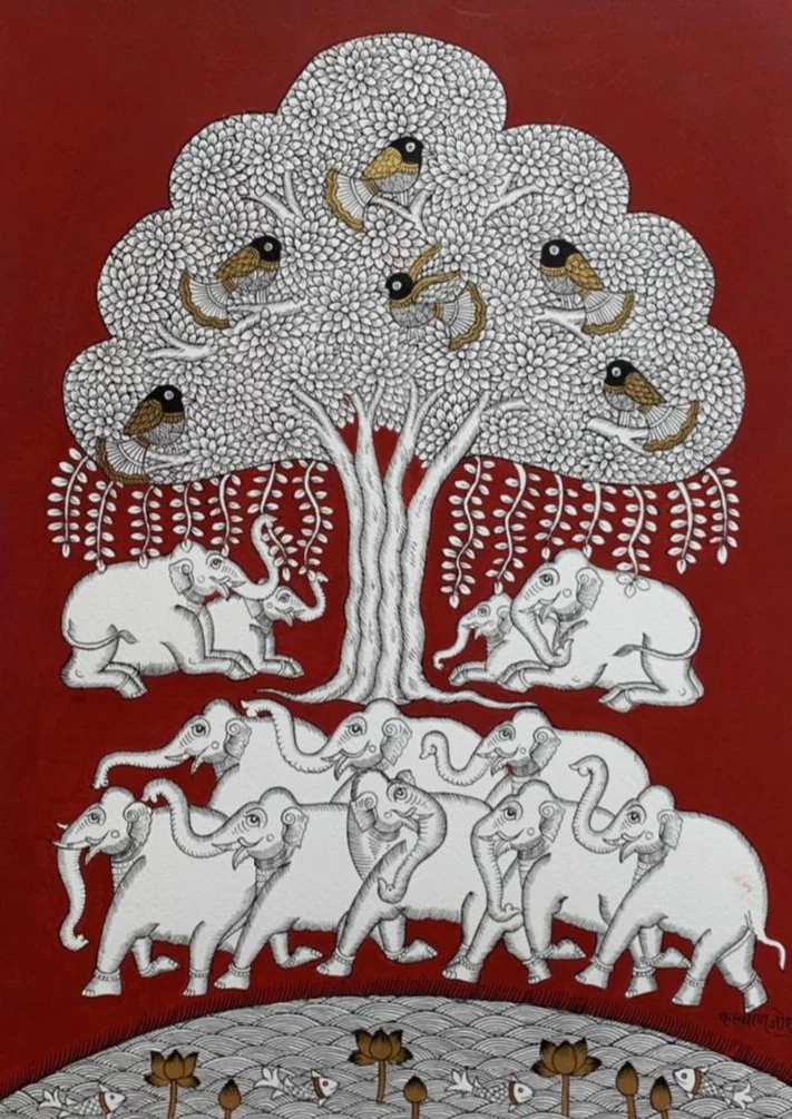 Buy Tree of Life, Phad Painting by Kalyan Joshi