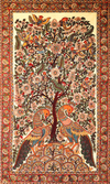 Tree of Life with Peacocks Kalamkari Painting by Siva Reddy