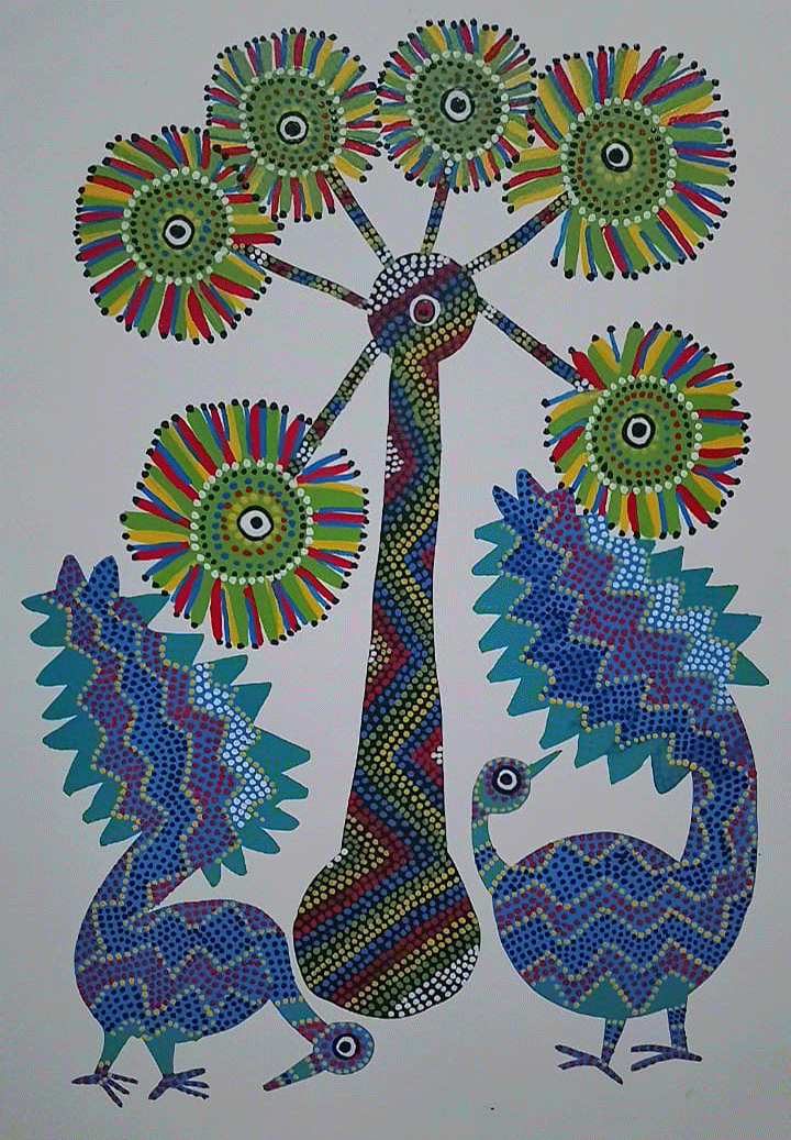 Buy Tree of life Bhil art by Shersingh Bhabor