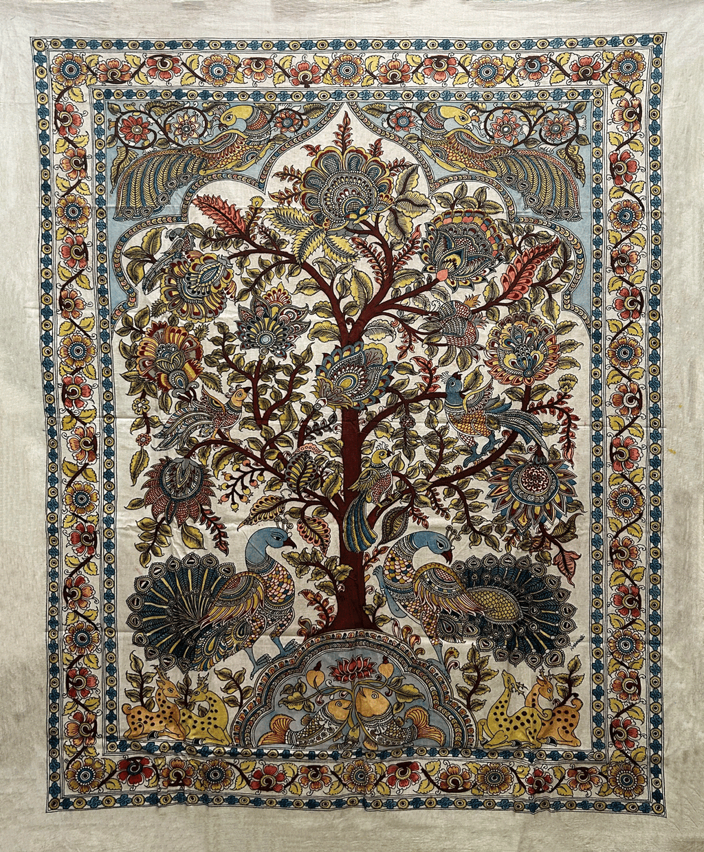 Buy Tree of life: Forest Setting Kalamkari Painting by Harinath.N