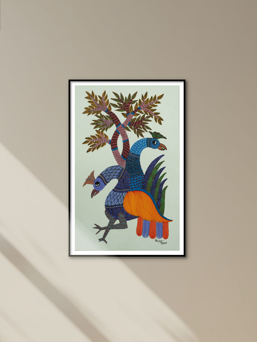 Shop Tree and Peacock in Gond by Kailash Pradhan