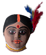 Tribal Man and Woman: Chhau Masks by Dharmendra Sutradhar