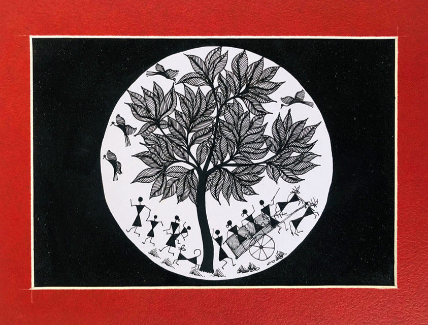 Tribal Way of Life, Warli Art by Dilip Bahotha