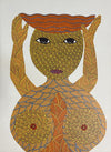 Tribal Woman, Gond Painting by Venkat Shyam