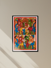 Tribal dance in Santhal-Tribal Pattachitra by Manoranjan Chitrakar for sale