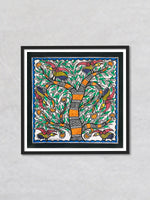 Tropical Symphony - Fruition of Desire, Madhubani Painting by Ambika Devi