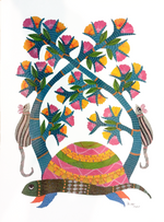 Buy Turtle and Mice: Gond Art by Kailash Pradhan  