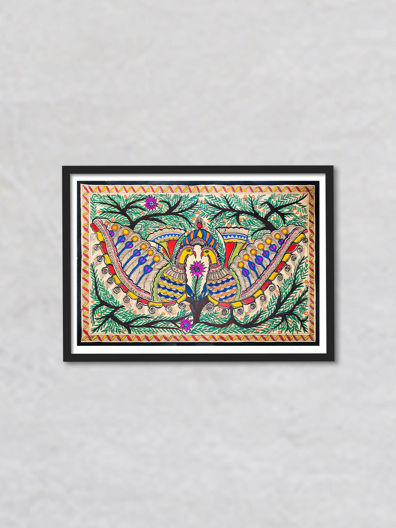 Two Peacock, Madhubani by Ambika devi