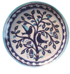 Buy Two birds stylized design on a plate In Blue Pottery