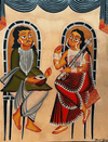 Buy Two musicians In Kalighat by Uttam Chitrakar