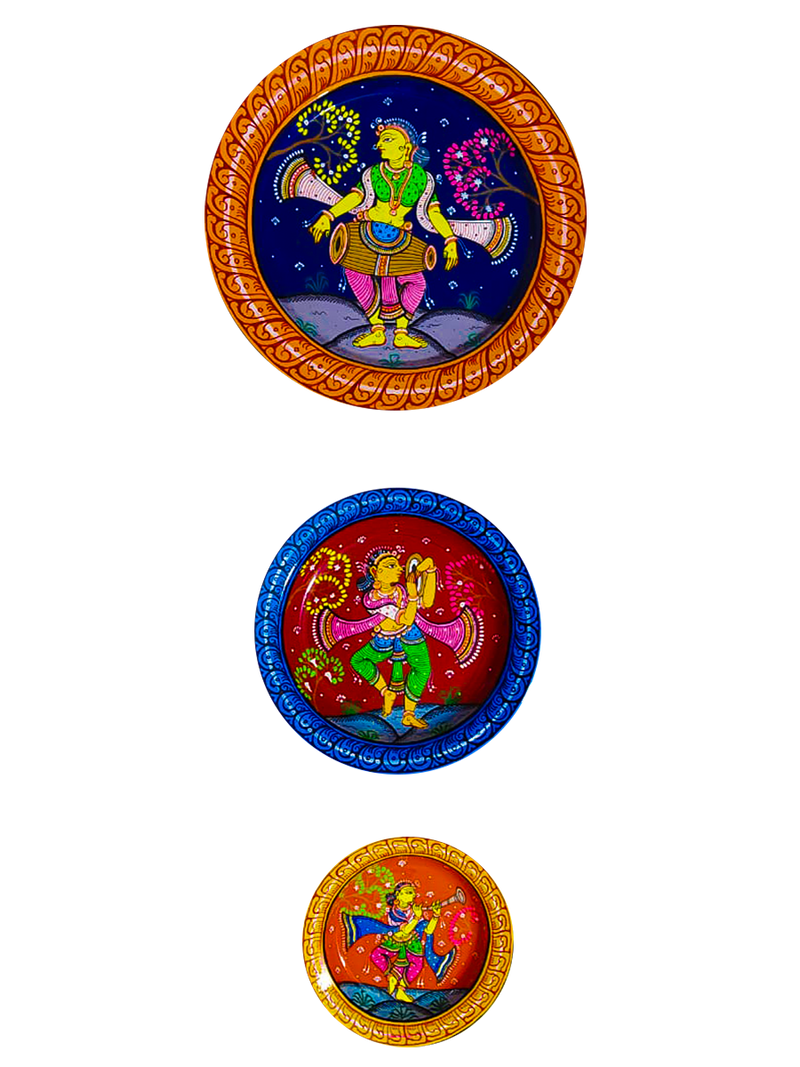 buy  Folk Art on Pattachitra Wooden Wall Plates