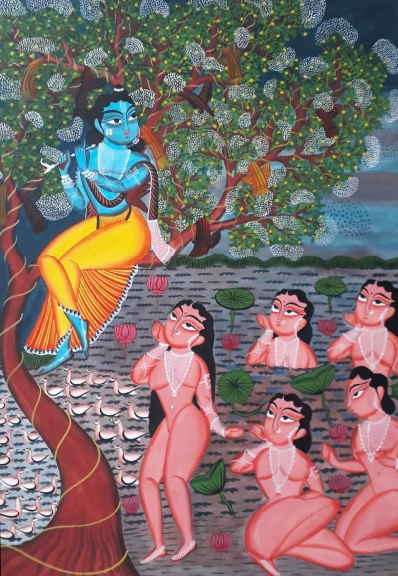 Uttam Chitrakar's Artistic Journey: A Kalighat Painting Tale for Sale