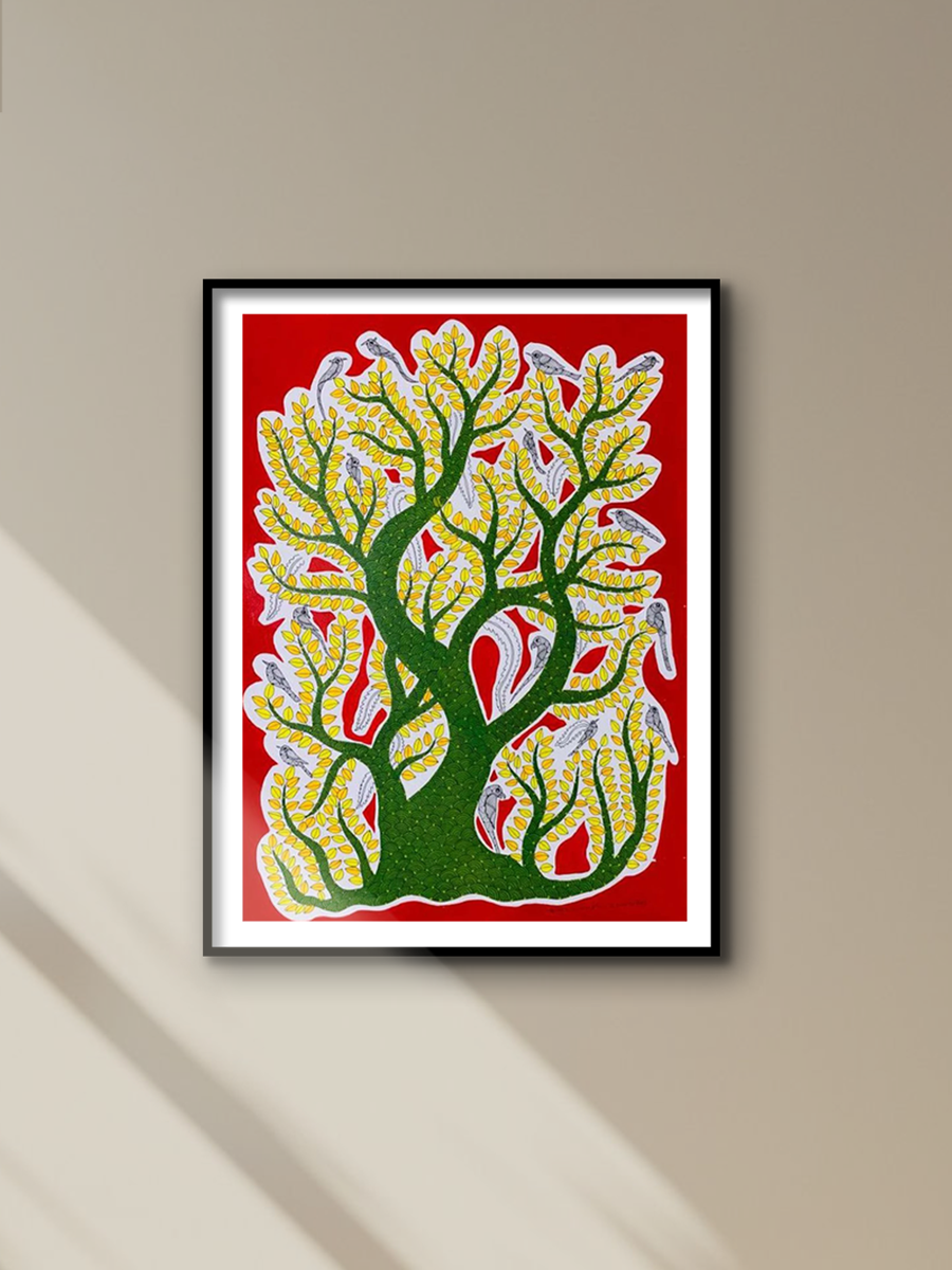 Verdant Allure:Gond Painting by Venkat Shyam for sale