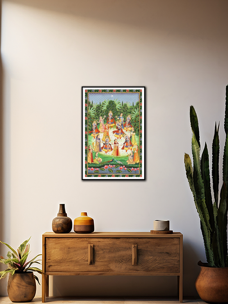 Krishna's Dance: A Pichwai Painting for sale