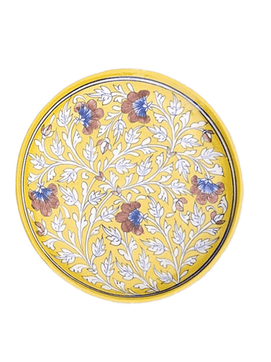 Order Online Yellow Floral Blue Pottery