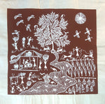 Village Life, Warli Art by Dilip Bahotha