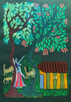 Buy Villagers Bhil Painting by Geeta Bariya